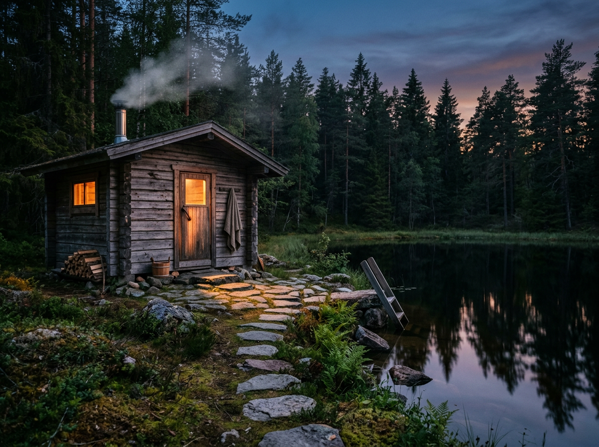 Wood-fired sauna